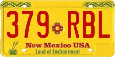 NM license plate 379RBL