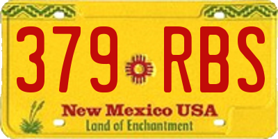 NM license plate 379RBS