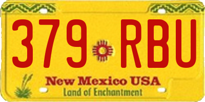 NM license plate 379RBU