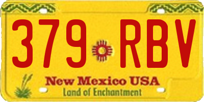 NM license plate 379RBV