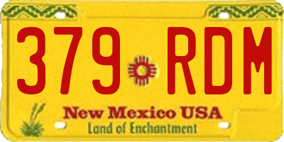 NM license plate 379RDM
