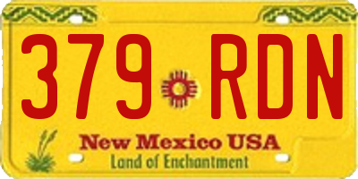 NM license plate 379RDN