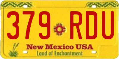 NM license plate 379RDU