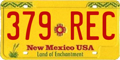 NM license plate 379REC