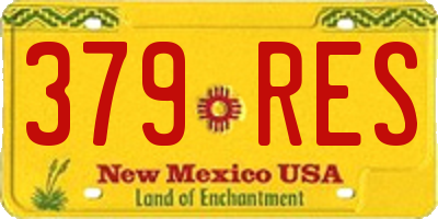 NM license plate 379RES