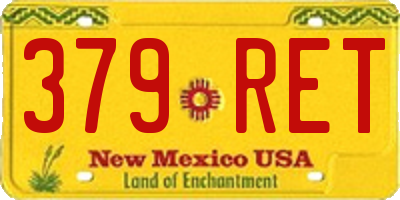 NM license plate 379RET