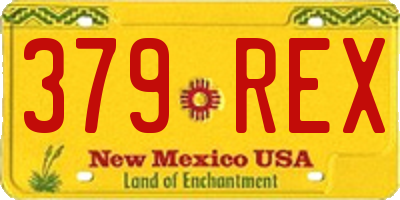 NM license plate 379REX