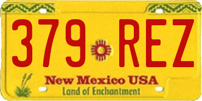 NM license plate 379REZ