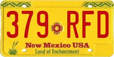 NM license plate 379RFD