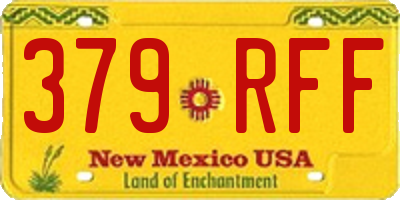 NM license plate 379RFF