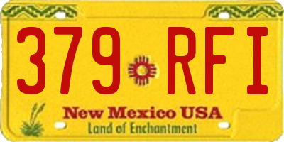 NM license plate 379RFI