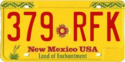 NM license plate 379RFK