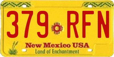 NM license plate 379RFN