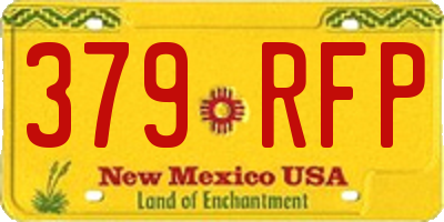 NM license plate 379RFP