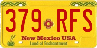 NM license plate 379RFS