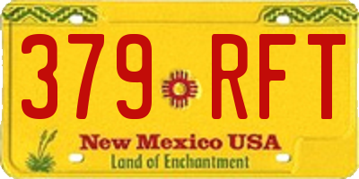 NM license plate 379RFT