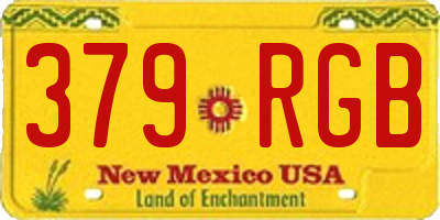 NM license plate 379RGB