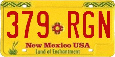NM license plate 379RGN