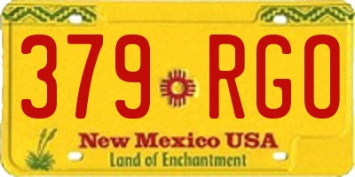 NM license plate 379RGO