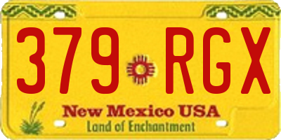 NM license plate 379RGX