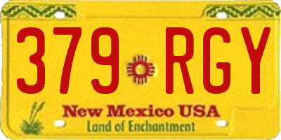 NM license plate 379RGY