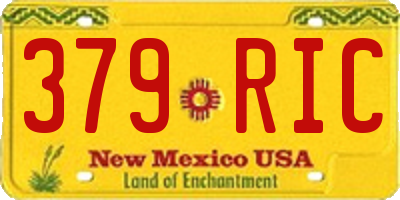 NM license plate 379RIC