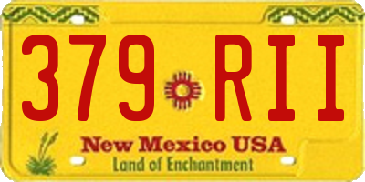 NM license plate 379RII