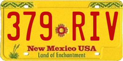 NM license plate 379RIV