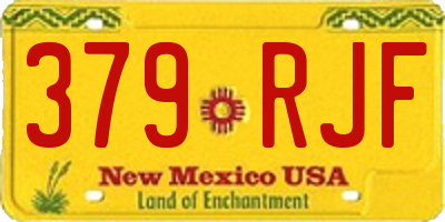 NM license plate 379RJF