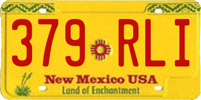 NM license plate 379RLI