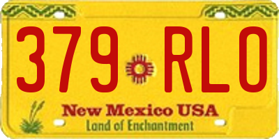 NM license plate 379RLO
