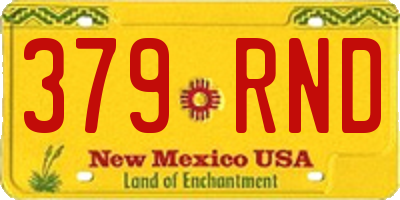 NM license plate 379RND