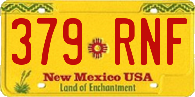 NM license plate 379RNF