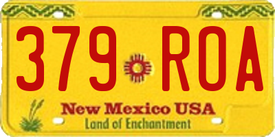 NM license plate 379ROA