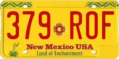 NM license plate 379ROF