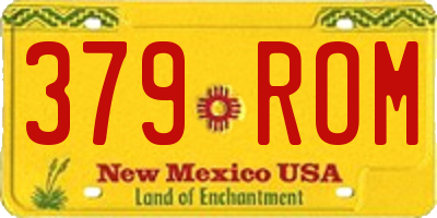 NM license plate 379ROM