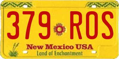 NM license plate 379ROS