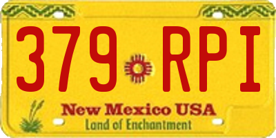 NM license plate 379RPI