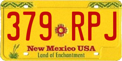 NM license plate 379RPJ