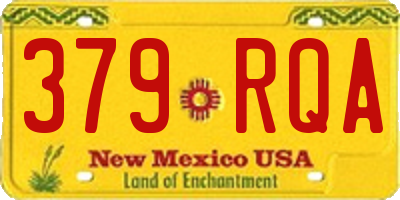 NM license plate 379RQA
