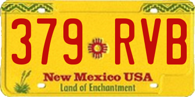 NM license plate 379RVB