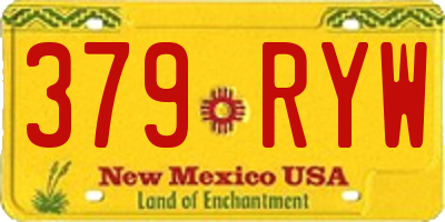 NM license plate 379RYW