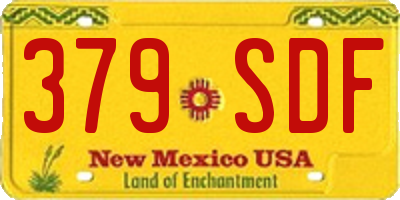 NM license plate 379SDF
