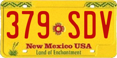 NM license plate 379SDV