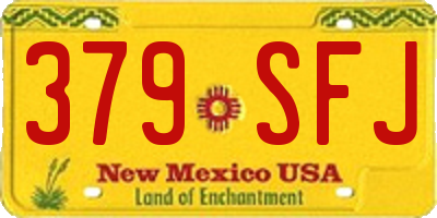 NM license plate 379SFJ