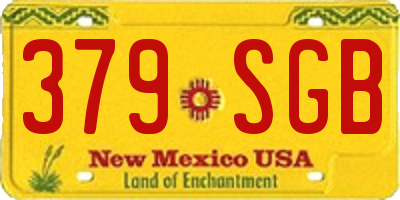 NM license plate 379SGB