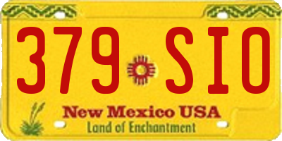 NM license plate 379SIO