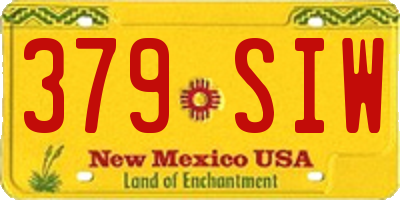 NM license plate 379SIW
