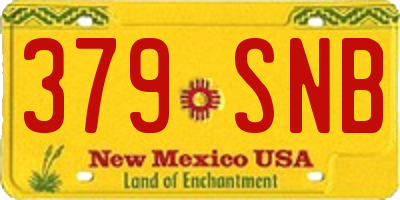 NM license plate 379SNB