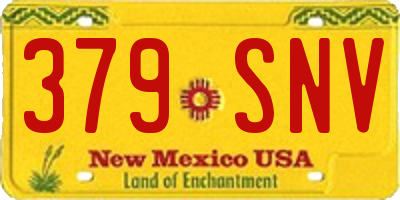 NM license plate 379SNV